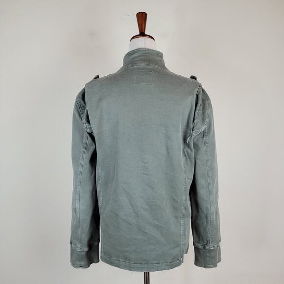 Anine Bing Jacket Womens Medium Green Utility Military Epaulettes Zip Stand Up - Picture 4 of 9